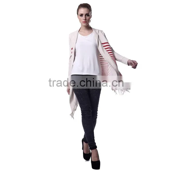 Vintage Ladies Tassels Loose Cardigans Tassel Coat Women Clothing photo-3