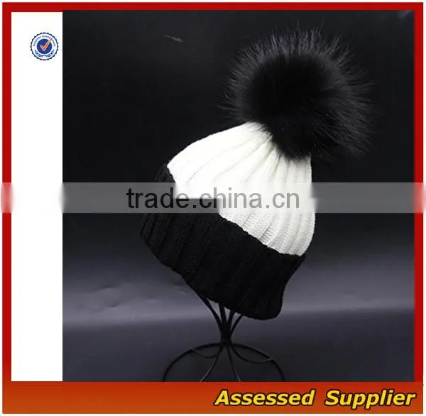 Custom Fashion Real Raccoon Fur Pom Pom Hat Beanie Cap for Wholesale Free Samples-T69-ZT photo-5
