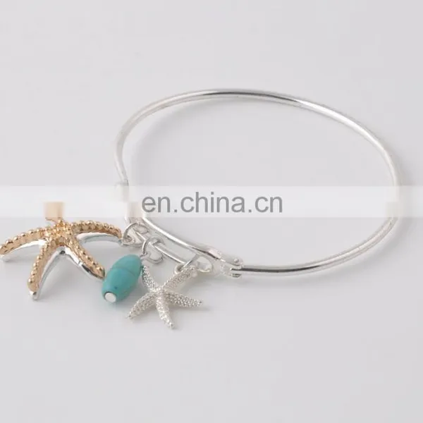 Sea Collection Charms in Two Tones Marine Organism Bracelet Bangles photo-6