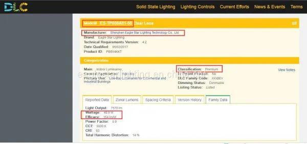 In Stock Dlc Premium UL 150lm/W 4FT 40W 50W LED Tri-Proof Light Vapor Light With Emergency Backup photo-5