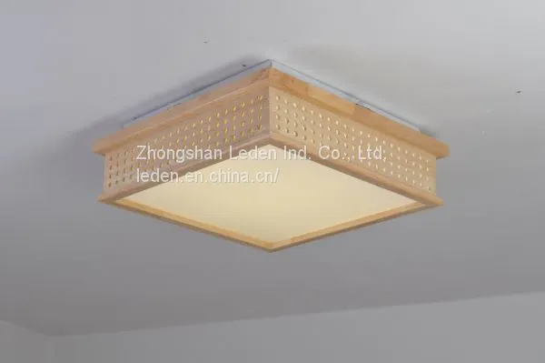 Square Shaped Wooden Ceiling Light Lamp