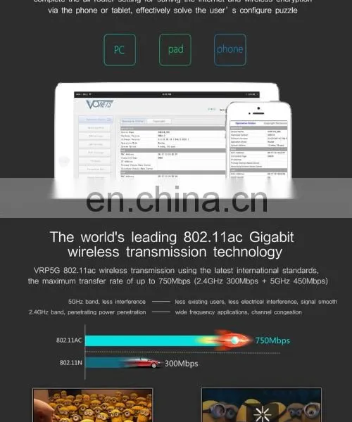 EU Plug Charger,Phone Charger,USB Charger,WiFi Repeater,WiFi Signal Booster 2.4GHz 5.0GHz 750Mbps photo-3
