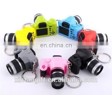 Simulation SLR Camera Modeling Key Pendant LED Luminous Sound Cartoon Bag Ornaments Key Ring Small Gifts photo-2