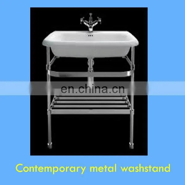 Elegant Chrome Washstand for Transitional Bathroom Design Idea photo-2