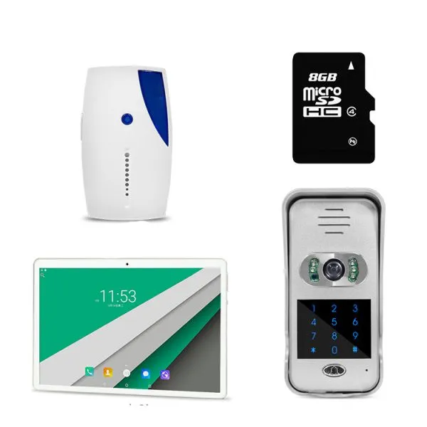 Smart Guard & APP Support unlock by Password  aparment intercom wifi doorbell with chime, 10inch tablet