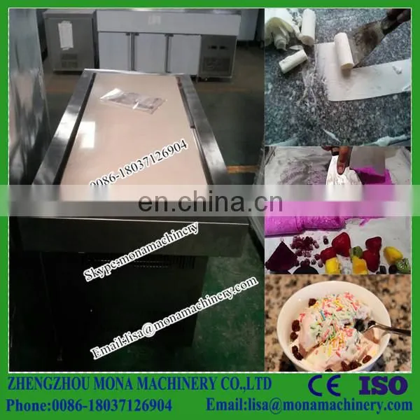 Stir Fry Ice Cream Machine Cold Stone Marble Slab Top Fry Ice Cream Machine on Sale photo-4