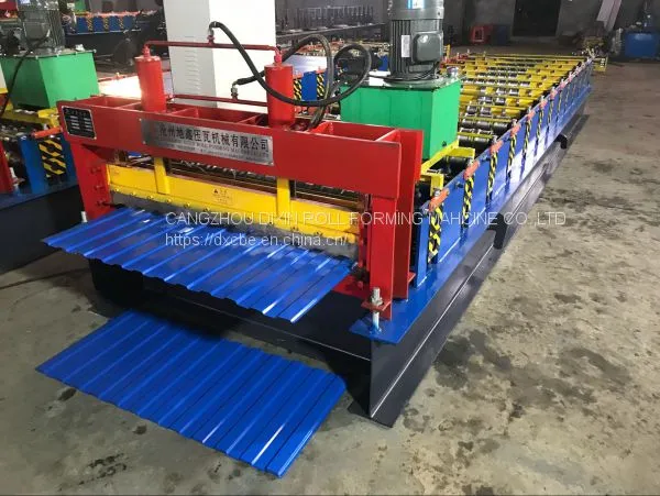 Roofing Tile Trapezoidal Wall Panel Steel Cold Roll Forming Machine With High Speed photo-3