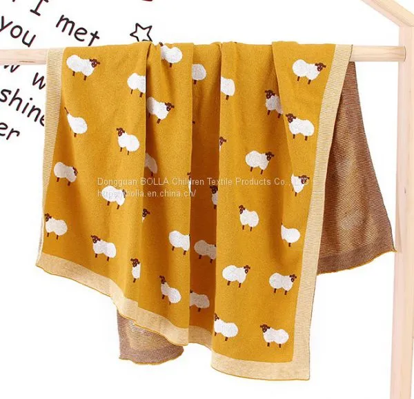 New Hot Selling Knitted Cotton Blanket a Good Partner for Baby Sleeping Soft and Light Baby Blanket Outdoor Windproof Blanket photo-2