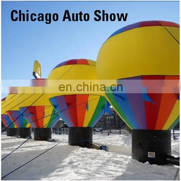 Hot Air Balloon Shaped Inflatable Ground Decoration Rainbow Color Rooftop Balloons for Party Events photo-5