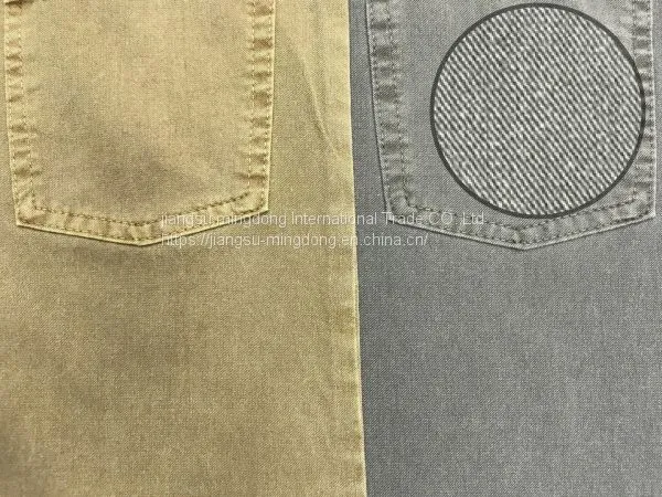 46%Cotton 42%Polyester 7%Linen 5%Spandex Bi-stretch Slub Twill Fabric photo-2