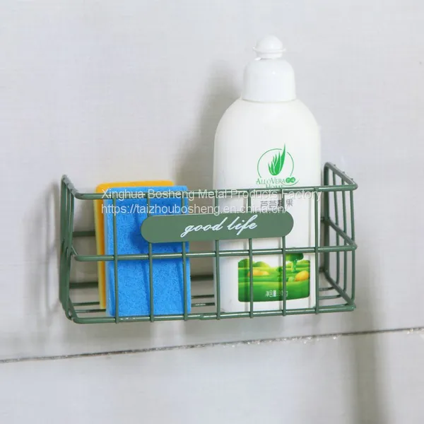 Double Layer Kitchen Seasoning Metal Rack Wall Mounted Storage Shelves for Kitchen, Bathroom photo-2