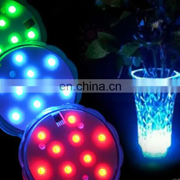 2021 Remote Control LED Lighting Base Event Party Decorative Multi Color Led Light Base Flower Pots Crystal LED Base Light photo-3