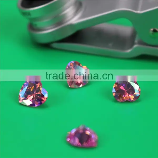 Best Quality Incomparable Beautiful 8mm Round Rose ab Zircon Diamond Stone