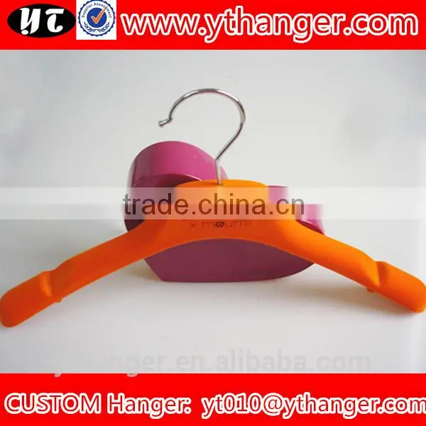 YY0466 Your Own Brand Clothing Velvet Hanger Color Velvet Dress Hanger With Clips photo-2