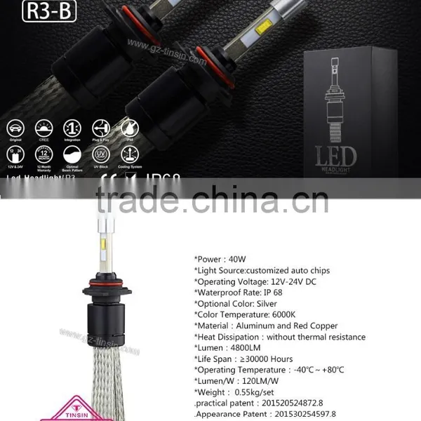 2016 New Design 3000k 4300k 5000k 6000k OEM/ODM Air-spaced Doublet 9012 Led Headlight photo-2