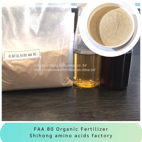 Hydrolysate Amino Acid Foliar Fertilizer Powder 80% With High Free Amino Acid Chlorine Free