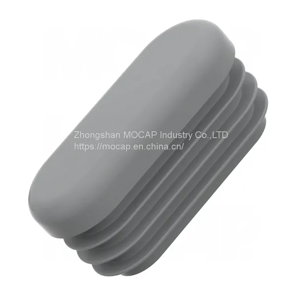 30x15mm Oval Plastic Pipe Plug End Plugs Black PE for Furniture photo-3