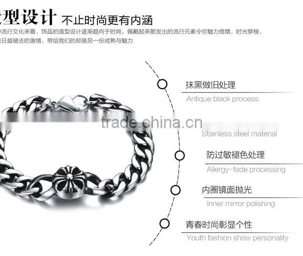 Fashionable Stainless Sterling Steel Man Bracelets Plain Titanium Steel Designer Heavy Bangles photo-2