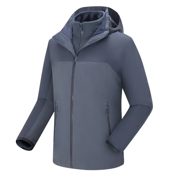 Customized Logo Three in One Double Layer Soft Shell Raincoat Waterproof Breathable Windproof Outdoor Stormtrooper photo-4
