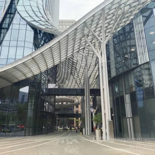 Manufacturing, Hoisting and Lifting of Grid Meshes of Hollow Welded Spherical Grids With a Diameter of 250 - 1000. Roof of Workshop and Factory Building With Grid Tube Trusses of gz Pucheng Brand photo-4