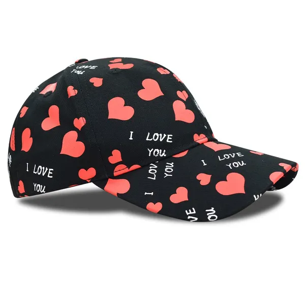 Valentine Day Gift Merch All Over Print Sweet Heart Pattern 6 Panel Baseball Cap photo-5