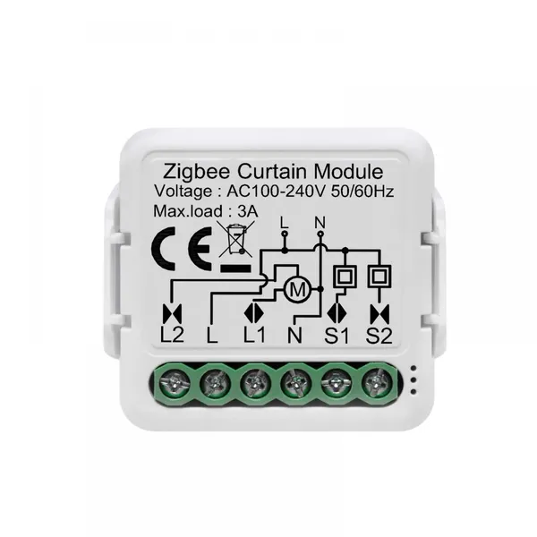 Tuya Smart AC100-240V Zigbee Curtain Switch Module