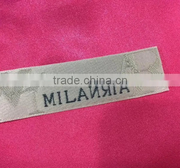 Direct Factory Price Customized Woman Dress Satin Woven Label photo-4