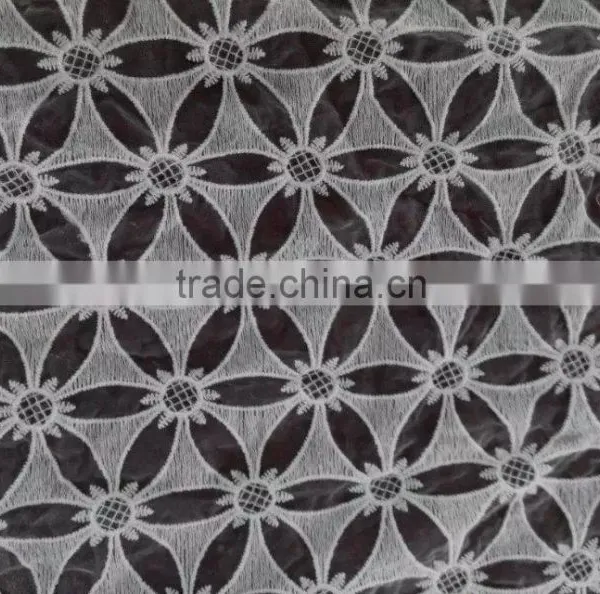 2016 High Quality Lace Accessory Hot 100% Cotton Fabric Organdy Full Lace For Garment photo-4