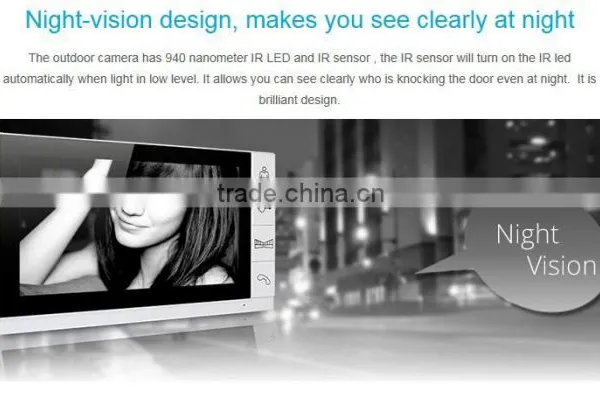 9" Video Door Phone Intercom Doorbell Security 1 Camera 2 Monitors Night Vision photo-4