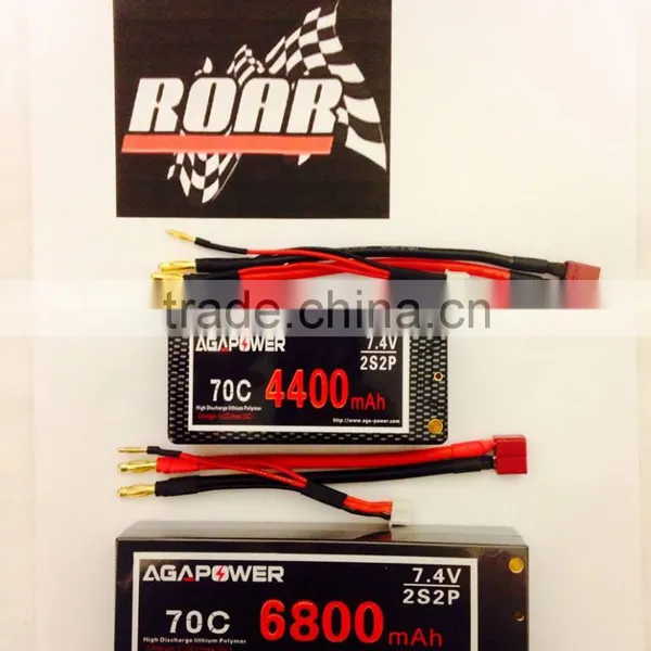 5200mah Hard Case AGA Power 4S Lipo Battery With Dean Bullet Connector 1/8 RC Car for Racing Rechargeable Battery photo-3