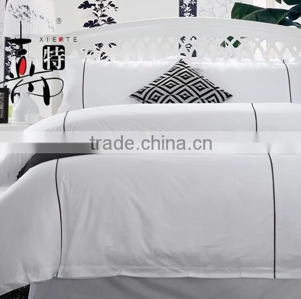 Luxury Hotel 100% Cotton Embroidery Full Size Hotel Bedding Sets photo-4