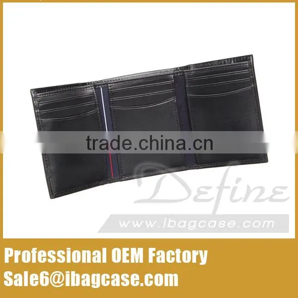 Customize Trifold Man Leather Wallet Hot Selling photo-3