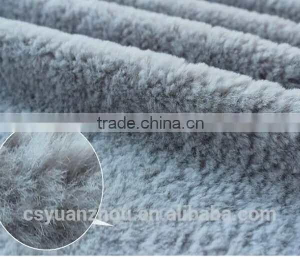 Best Selling Grey Rabbit Fur Fabric photo-3