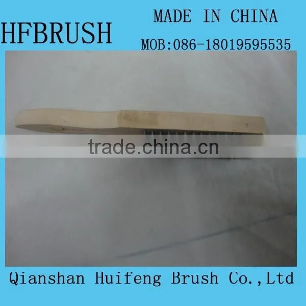 Wooden Handle Stainless Steel Wire Brush