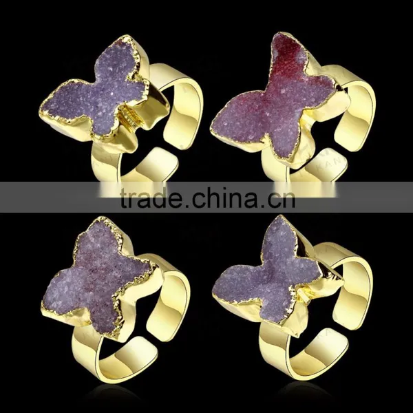 2016 Latest Gold Ring Designs, Natual Stone Gold Rings photo-6