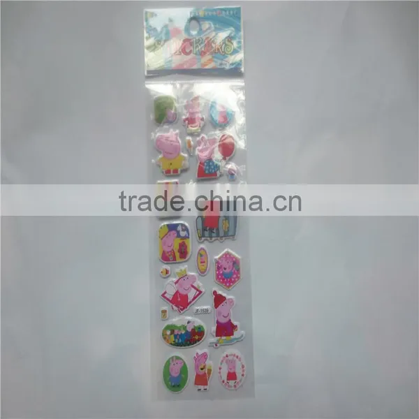 Pink Pig Sticker Manufacturer Three-dimensional Stereo 3 d Cartoon Bubble Stickers Fancy Reward Sticker Bubbles photo-5