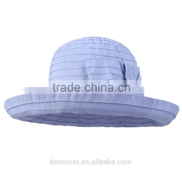 2015 China Wholesale Latest Girl Rolled Brim Sun Shade Straw Hat photo-5