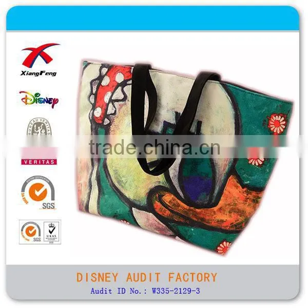 Lady Reusable Canvas Shopping Tote Bag Hand Bag photo-3