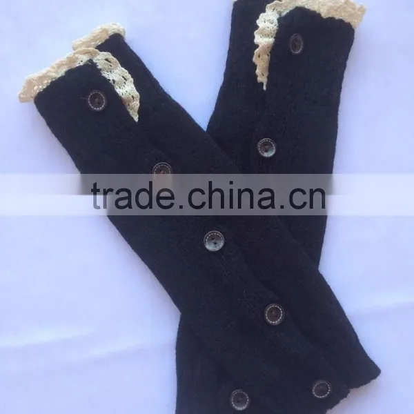 Fashionable Wholesale Lace Leg Warms Boot Cuffs With Button photo-5