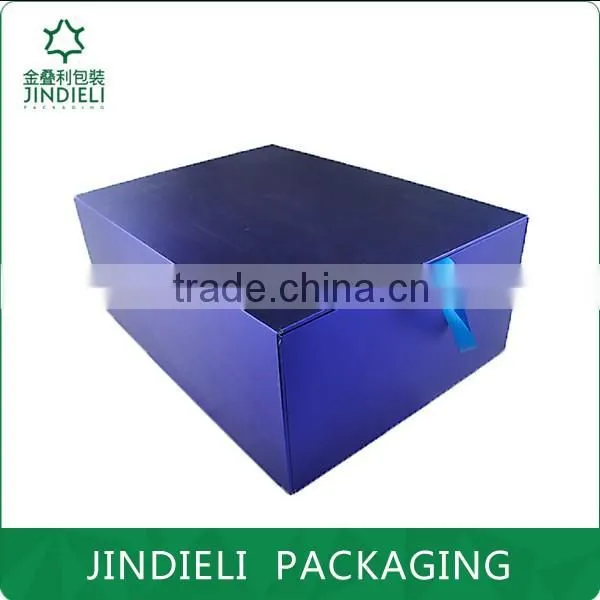 Shiny Blue Cover Cosmetics Boxes With Drawer photo-2