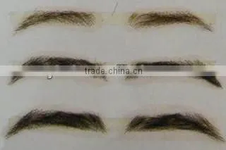 China Charming 100% Human Hiar Eyebrows With Lace Eyebrows Handmade False Eyebrows Costume Eyebrows