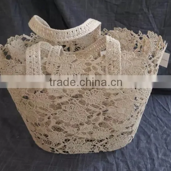 2016 Fashionable Crochet Cotton Baskets With Handles photo-6