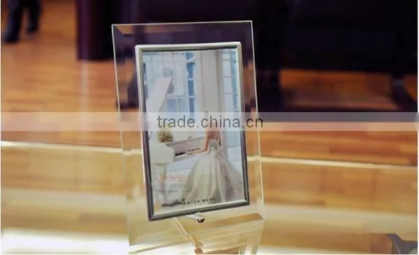 Custom Unique Double Heart Love Acrylic Photo Frame photo-3