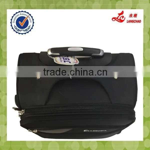 2015 EVA Fabric Material Black Most Popular Built-in 2 Wheels Luggage photo-2