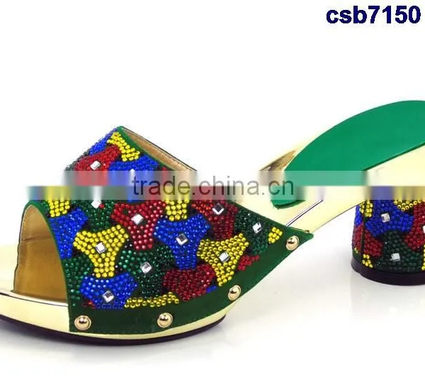 CSB7150 Blue Sandals With High Quailty Low Price Hot Selling Beautiful Lady High Heel Shoes Match Bag photo-4