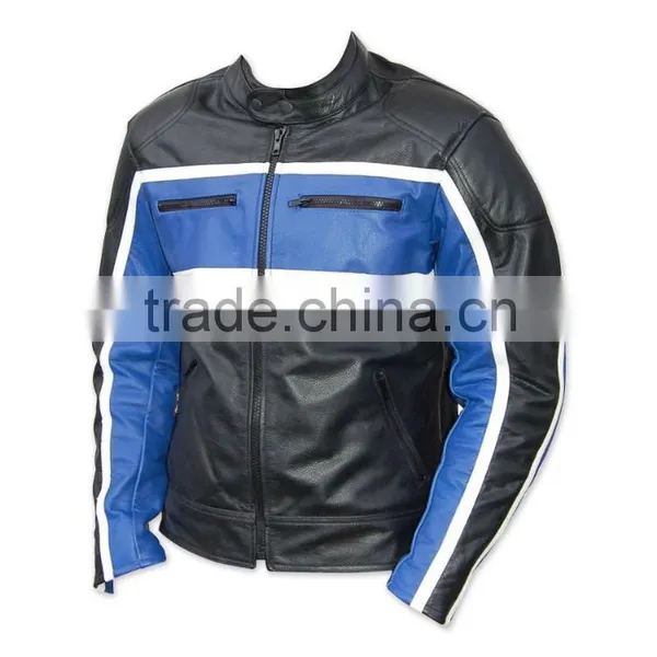 Orange/Black Motorbiker Leather Jacket Motorcycle Jacket JACKET Motorbike Jacket photo-3