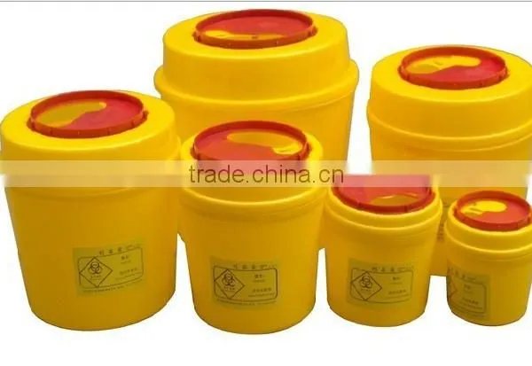 1L 2L 4L 6L Plastic Round Medical Disposable Sharps Container