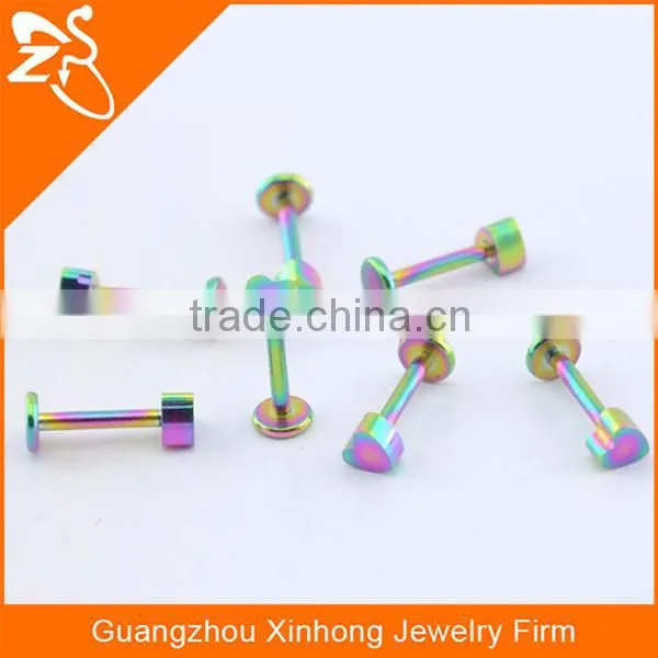 Rainbow Magnetic Body Flat 316l Stainless Steel Lip Piercing Jewelry photo-2