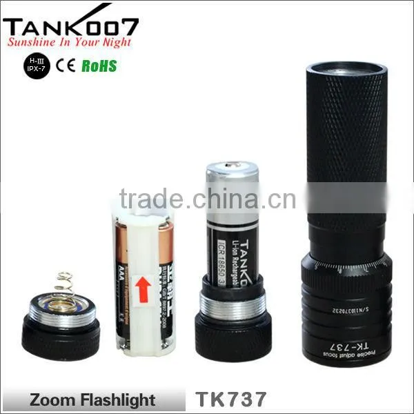 Zoom Flashlight XR-E Q5 LED 230 Lumens Led Flashlight photo-2