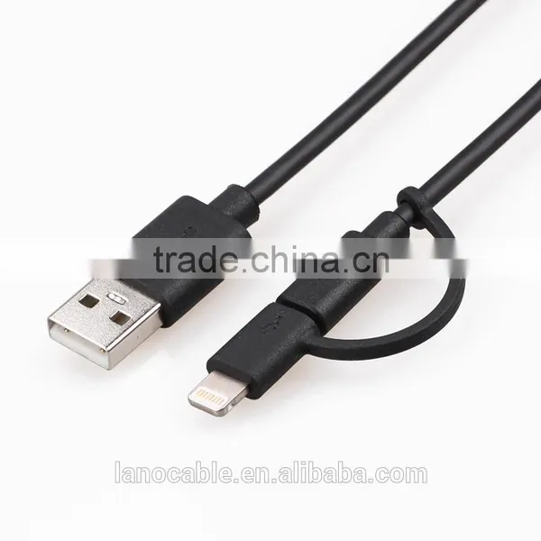 MFi Certified 8 Pin and Micro 2 in 1 Dual Style Cord photo-2